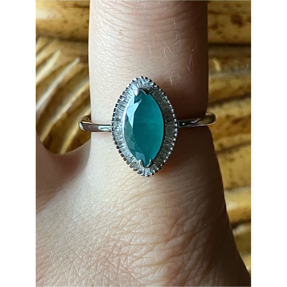 Natural Grandidierite White Diamond Ring Size 9